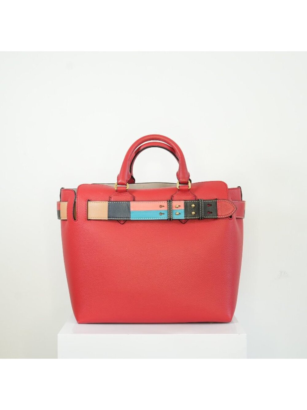 Burberry "The Belt" Tote Bag Red with Dust Bag